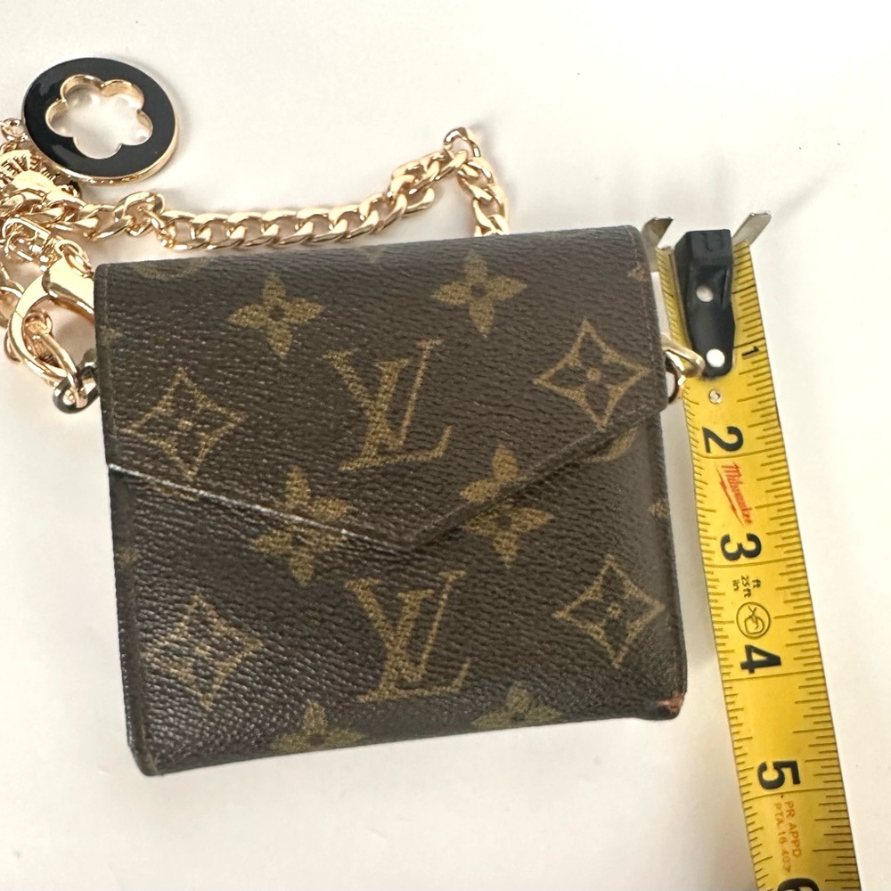 💯 LOUIS VUITTON Monogram Bifold Wallet on Chain (Black Clover) - Picture 12 of 13